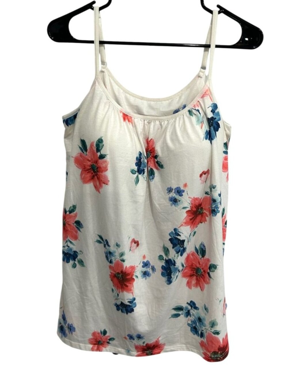 Coquette 2XL Floral Print Sleeveless Cami Tank Top Adjustable Strap Cottagecore